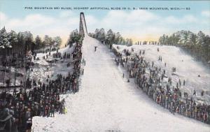 Michigan Iron Mountain Pine Mountain Ski Slide Highest Artificial Slide In Th...