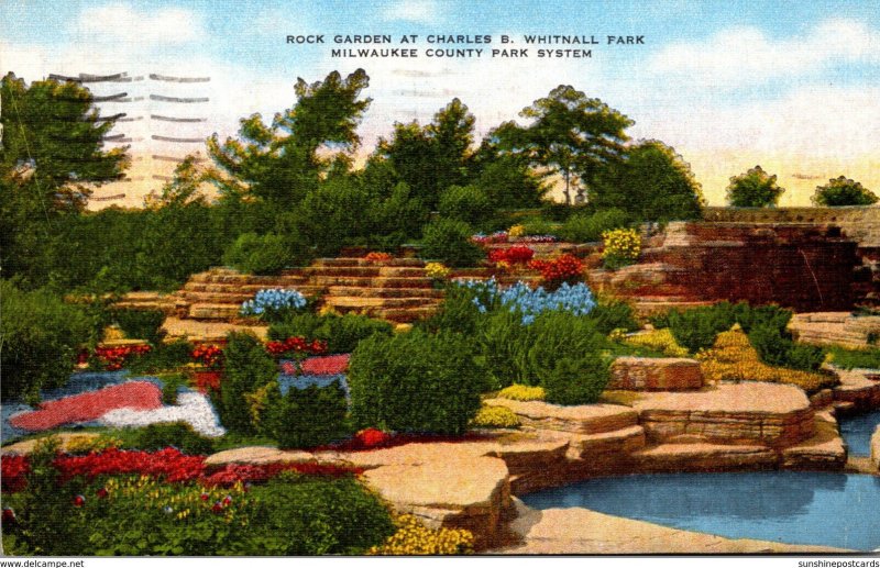 Wisconsin Milwaukee Charles P Whitnall Park Rock Garden 1952