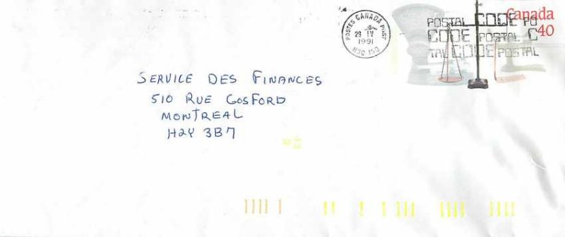 Entier Postal Stationery Postal Justice Canada Balance