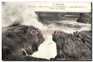 Old Postcard Brittany vicinity D & # 39Audierne Trepassey Study waves