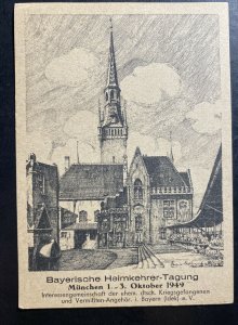Mint Germany Advertising Picture Postcard Munich Return conference 1949