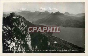 Old Postcard The Telepherique Veyrier and general view of Lake Annecy