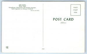 PROVO, UT Utah ~ URIE MOTEL c1950s Roadside Utah County Postcard
