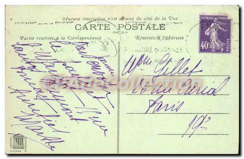 Postcard Old Vienna Portico Romain