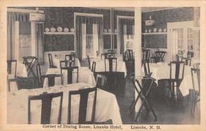 Lincoln New Hampshire dining room corner Lincoln Hotel antique pc Z42637