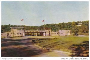 Missouri Kansas City New Boat House On Lagoon Showing Swope Memorial Monument...