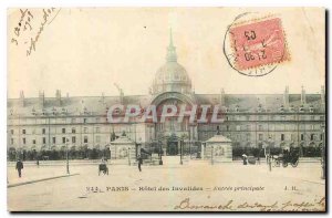 CARTE Postale Old Paris Hotel des Invalides main entrance