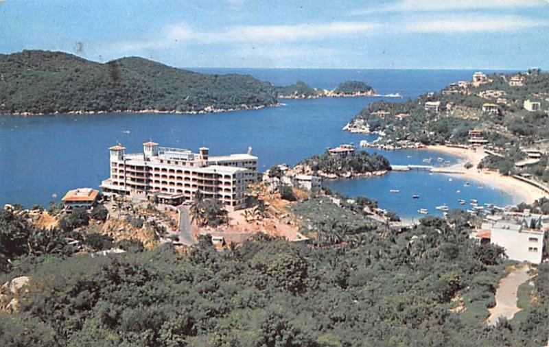 Panoramic de los Playas Caleta y Caletilla Acapulco Mexico Tarjeta Postal Pos...