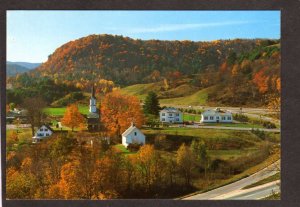 VT White River Valley Interstate 89 Sharon Vermont Postcard Village