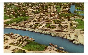 FL - Tarpon Springs. Sponge Exchange & Boats- Aerial View