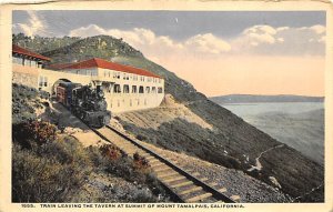 Train leaving the Tavern at Summit Mount Tamalpais California  