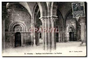 Postcard Old Vezelay Basilica of the Madeleine The Narthex