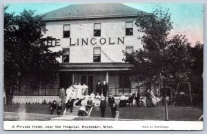 K49/ Rochester Minnesota Postcard c1910 Private Hotel The Lincoln 455