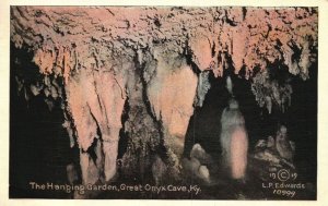 Vintage Postcard 1925 The Hanging Garden Great Onyx Cave Kentucky KY