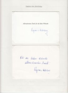 Princess Regina von Habsburg, Original Autograph, Royalty, Austria (L6422)