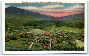 GORHAM, NH New Hampshire ~ View of TOWN & WHITE MOUNTAINS c1920s Postcard