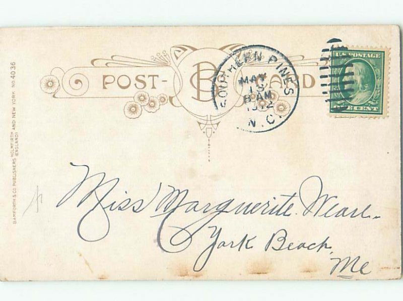 Bamforth Comic COUPLE WALKING WITH ANTIQUE BABY CARRIAGE AB9630