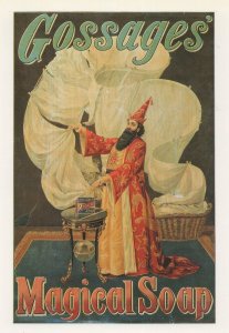 Gossage's Magic Soap Magician Old Merlin Poster Advertising Postcard