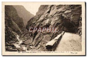 Old Postcard From Around Beuil Les Gorges Du Cians And The Road
