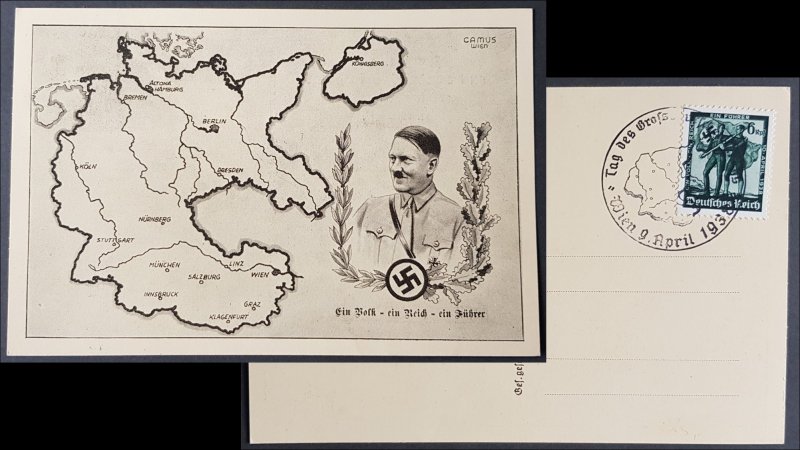 GERMANY THIRD 3rd REICH ORIGINAL PROPAGANDA CARD TO THE RETURN OF THE EMPIRE