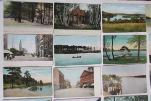 MASSACHUSETTS lot of 48 MA ANTIQUE POSTCARDS w/ SOME RPPCs