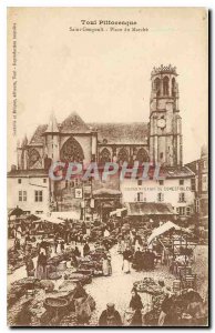 Old Postcard Toul Saint Gengoult Place du Marche