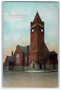 c1910's German Luthern Church Street View Niagara Falls New York NY Postcard