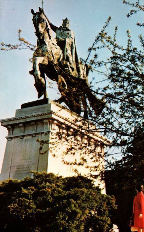 Statue of St. Louis Art Hill Forest Park St. Louis,MO Missouri Vintage Postcard