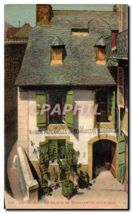 Old Postcard The House Of Lourdes Bernadette Soubirous