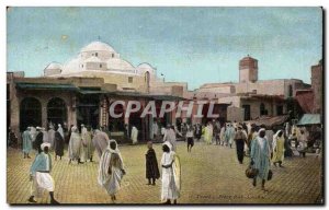 Old Postcard Tunisia Tunis Place Bab Souika