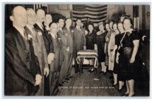 Offices Of Auxiliary And Young Men Zion Spangled Flag Religious Church Postcard