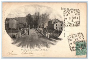 1901 Bridge And Viale Leogra Greetings From Schio Vincenza Italy Postcard