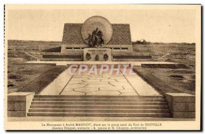 Old Postcard The monument Andr? Maginot Fort Souville Army