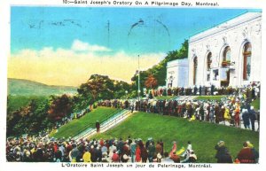 Canada Saint Joseph's Oratory Pilgrimage Day Montreal Vintage Postcard 03.68