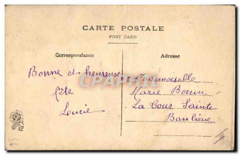 Old Postcard Fantasy Flowers Toilée