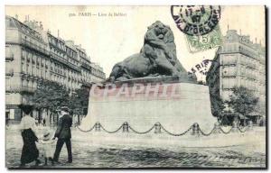 Postcard Old Paris Lion of Belfort