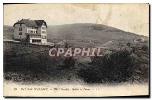 Old Postcard Ballon d'Alsace Hotel Stauffer and Balloon Farm