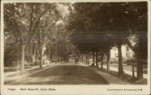 Ayer MA East Main St. c1910 Real Photo Postcard ALBURG & BOSTON RPO R.P.O. 