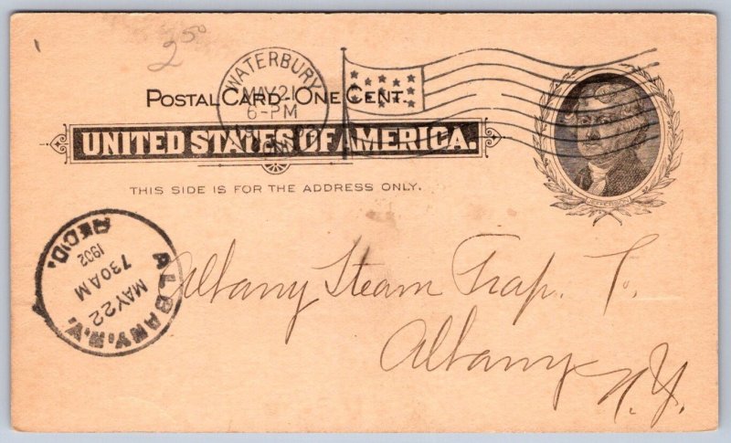 K44/ Waterbury Connecticut Postcard c1902 Steele & Johnson Manuf. Postal 408