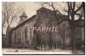 Postcard Old Cadouin Dord Romanesque Facade of the Abbey of the Cistercian Or...