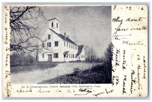 1906 Congregational Church Erected 1774 Kensington Connecticut CT Trees Postcard