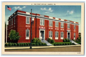 c1940 Post Office Exterior Building Dubois Pennsylvania Vintage Antique Postcard