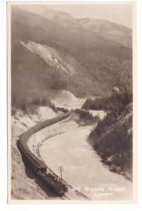 Kicking Horse Canyon BC Canada, Vintage Byron Harmon Real Photo RP Postcard #217