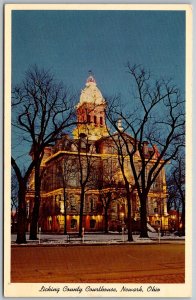 Newark Ohio 1975 Postcard Licking County Courthouse