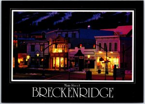 VINTAGE CONTINENTAL SIZE POSTCARD MAIN STREET BRECKENRIDGE