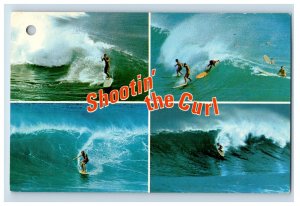 Vintage Surfing Riding The Wavesd Lot Of 6 Postcard P225E