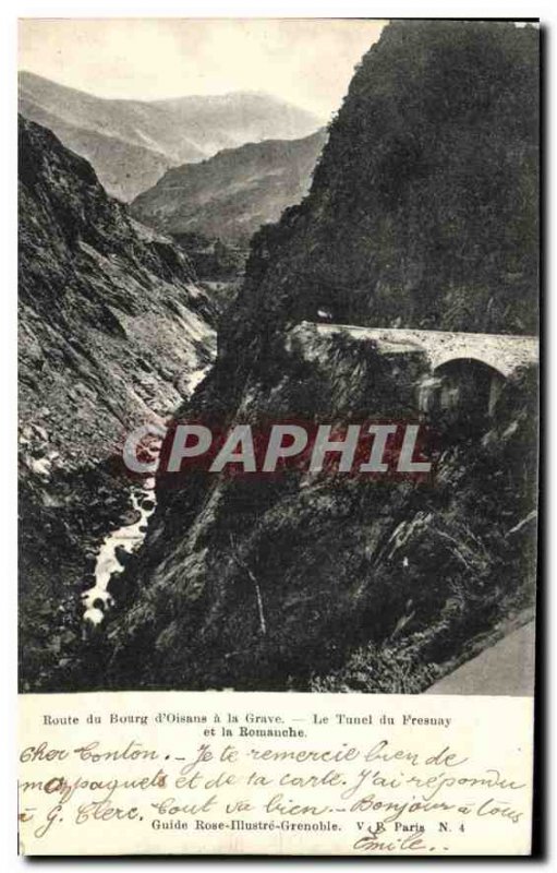 Postcard Old Route Bourg d'Oisans to La Grave The Tunnel Fresuay and Romanche