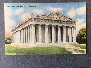 The Parthenon Nashville TN Linen Postcard H2071083750