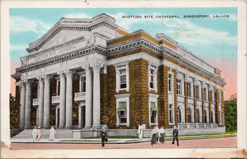 Scottish Rite Cathedral Shreveport LA Postcard PC496