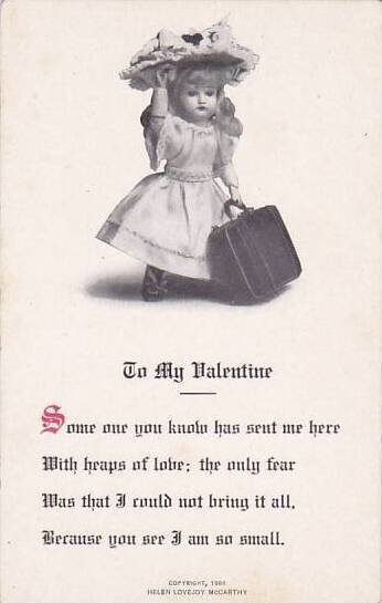 Valentine's Day Doll Carrying Suitcase